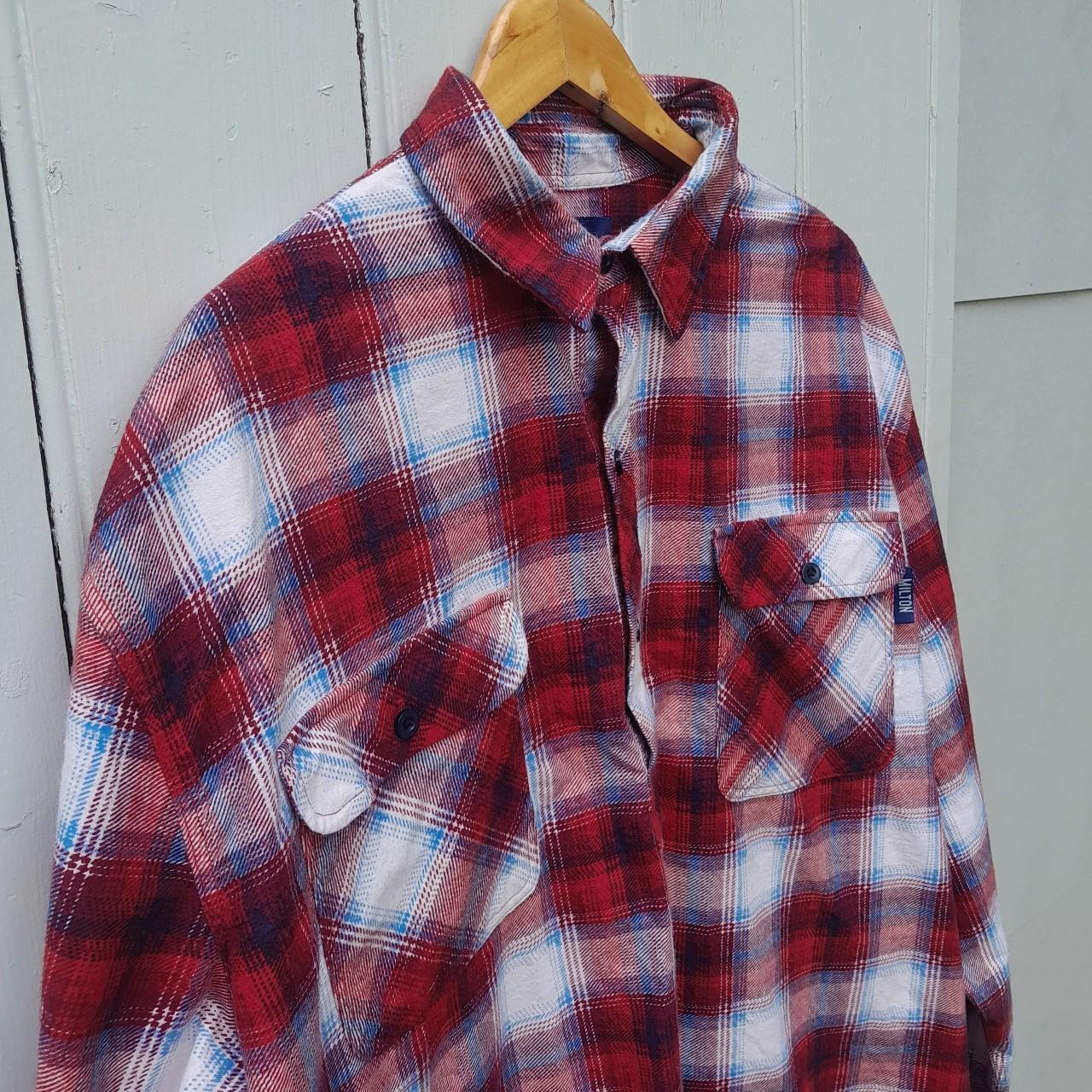 Men's Red and Blue Shirt | Depop