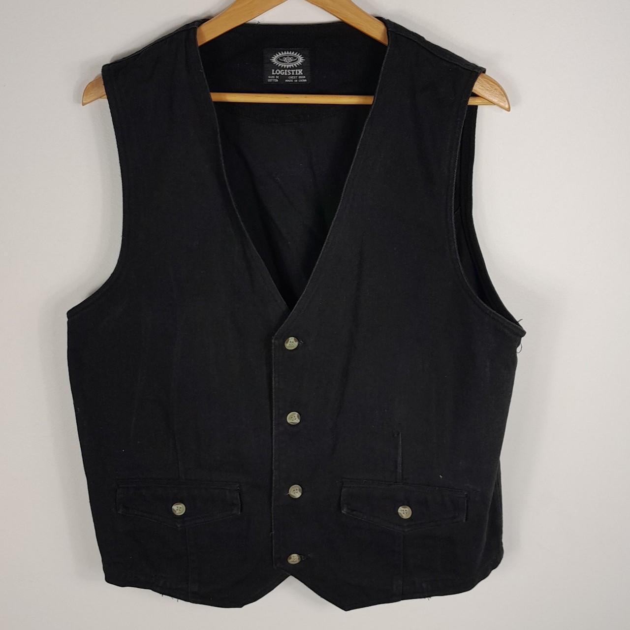 Vintage Logistix vest Thick canvas cotton... - Depop