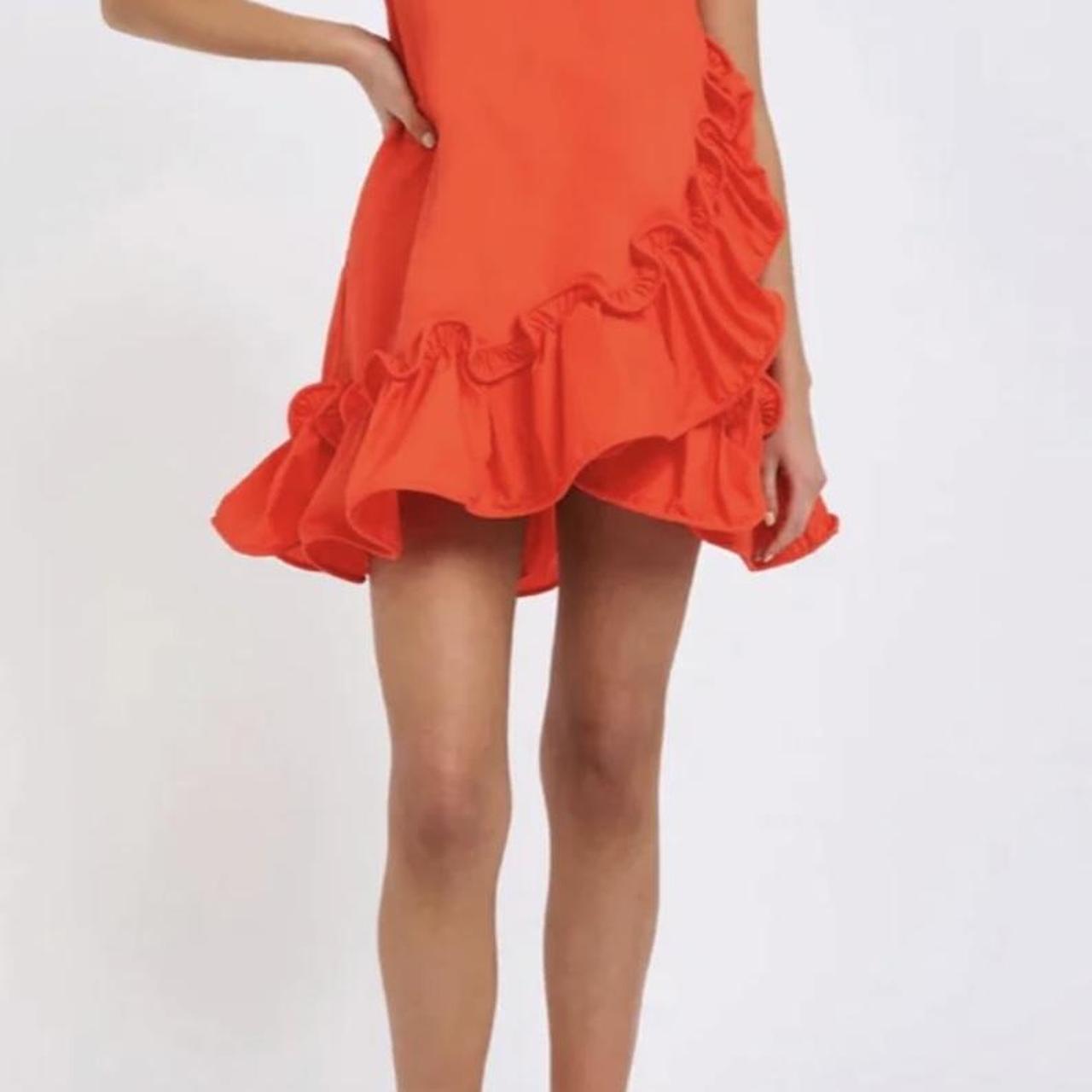 By Johnny rope frill asymmetric mini dress Depop