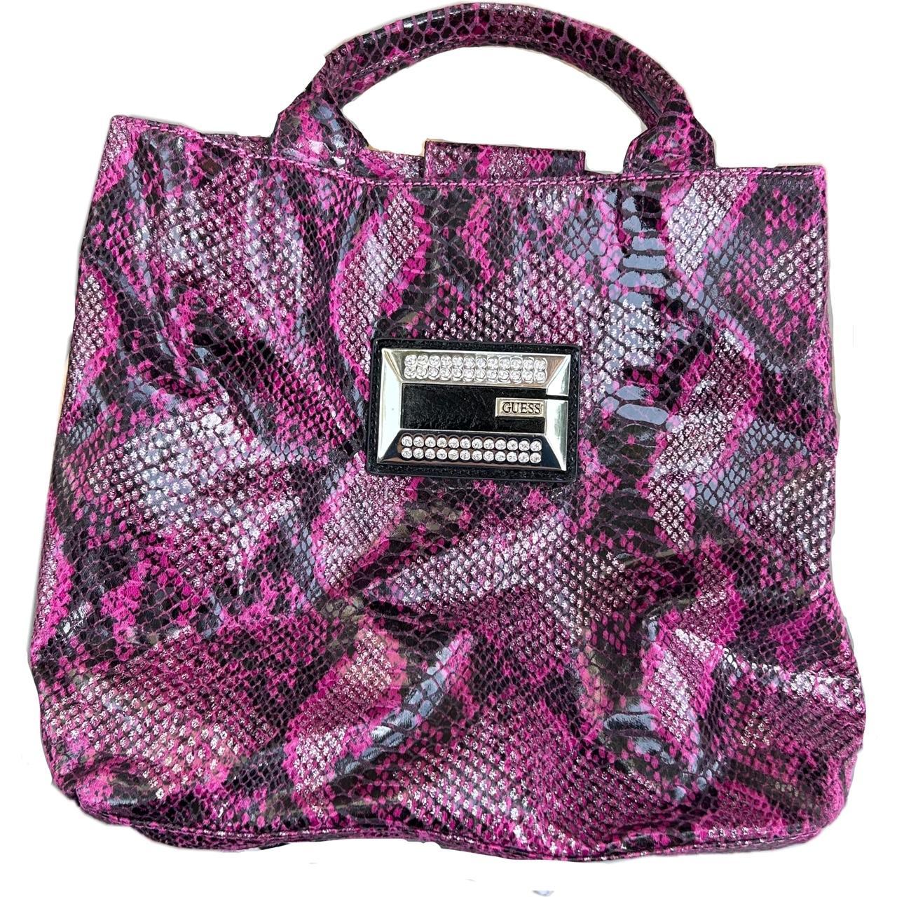 pink Guess faux snake skin tote !!, #guess