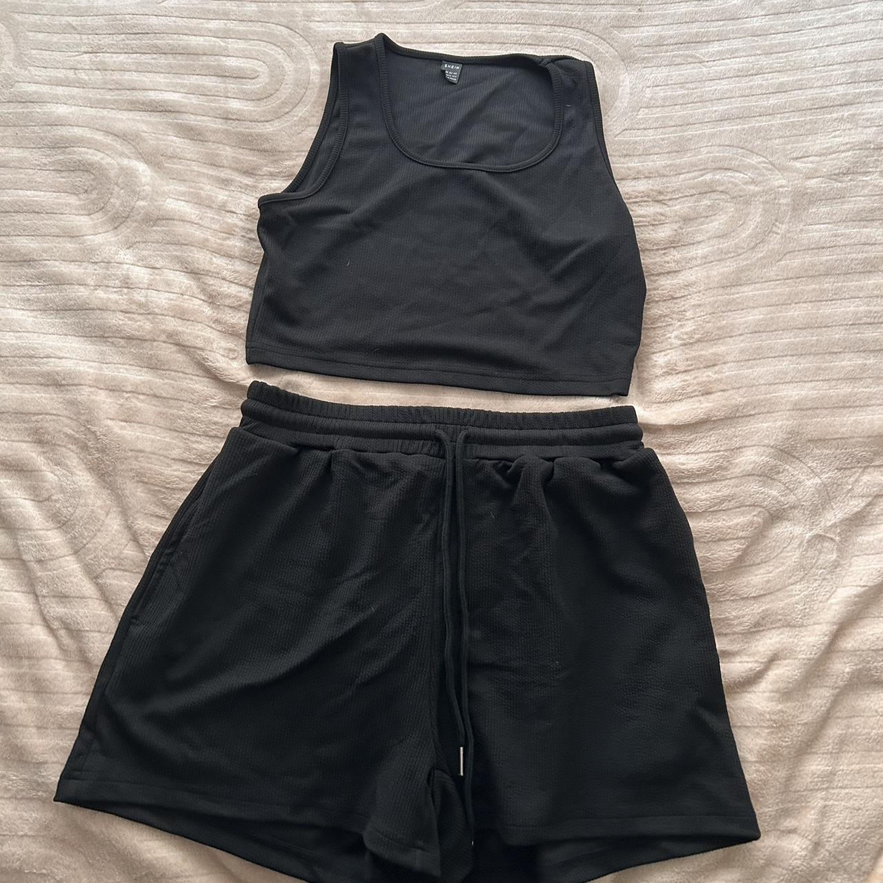 Two piece short a top set Shein Size: large for... - Depop