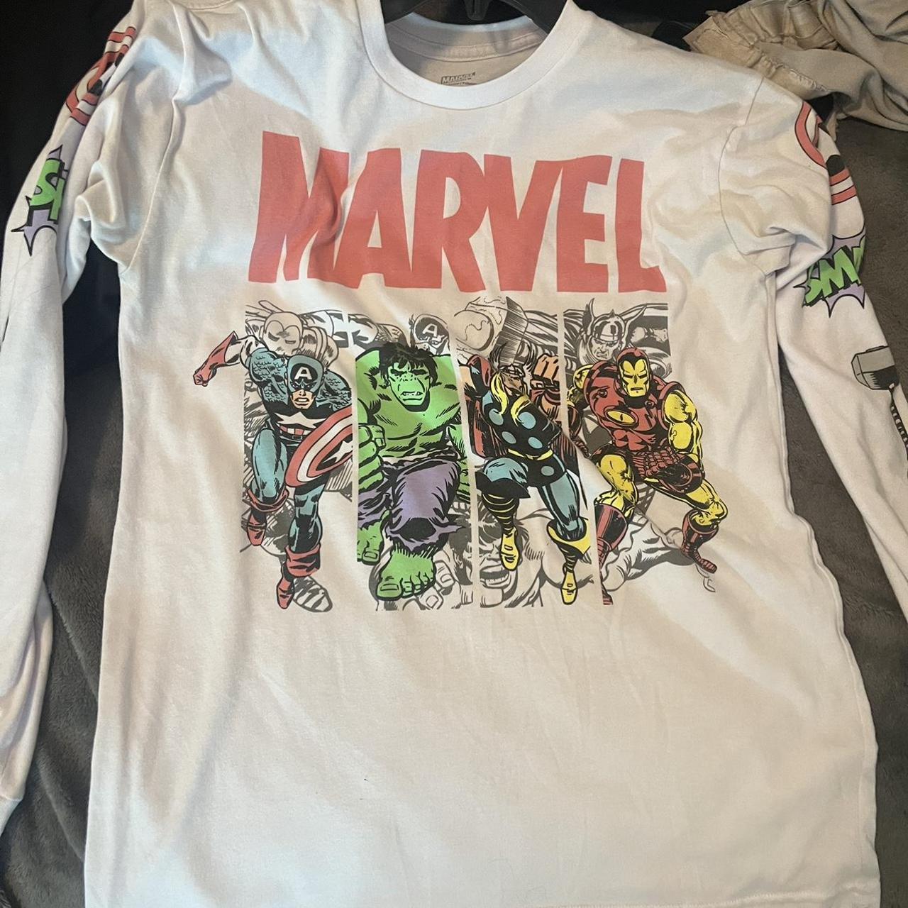 Marvel Men's White and Red Shirt | Depop