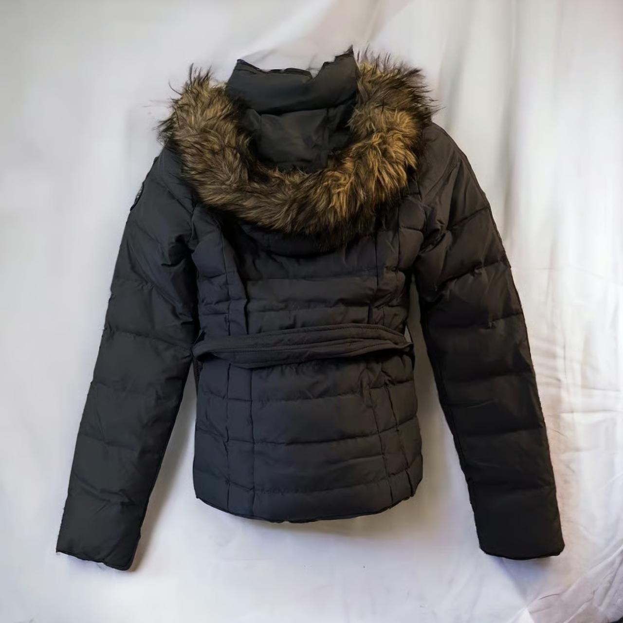 Y2K Abercrombie Arielle Black Belted Puffer... - Depop