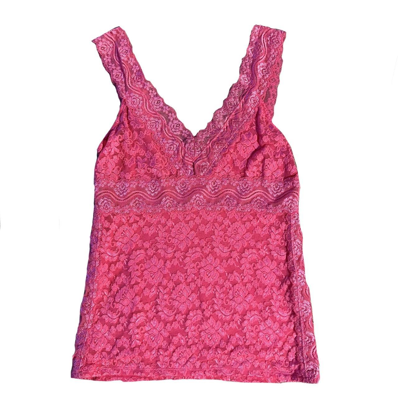 Hot pink lace cami💗 - Lots of gorgeous detailing... - Depop