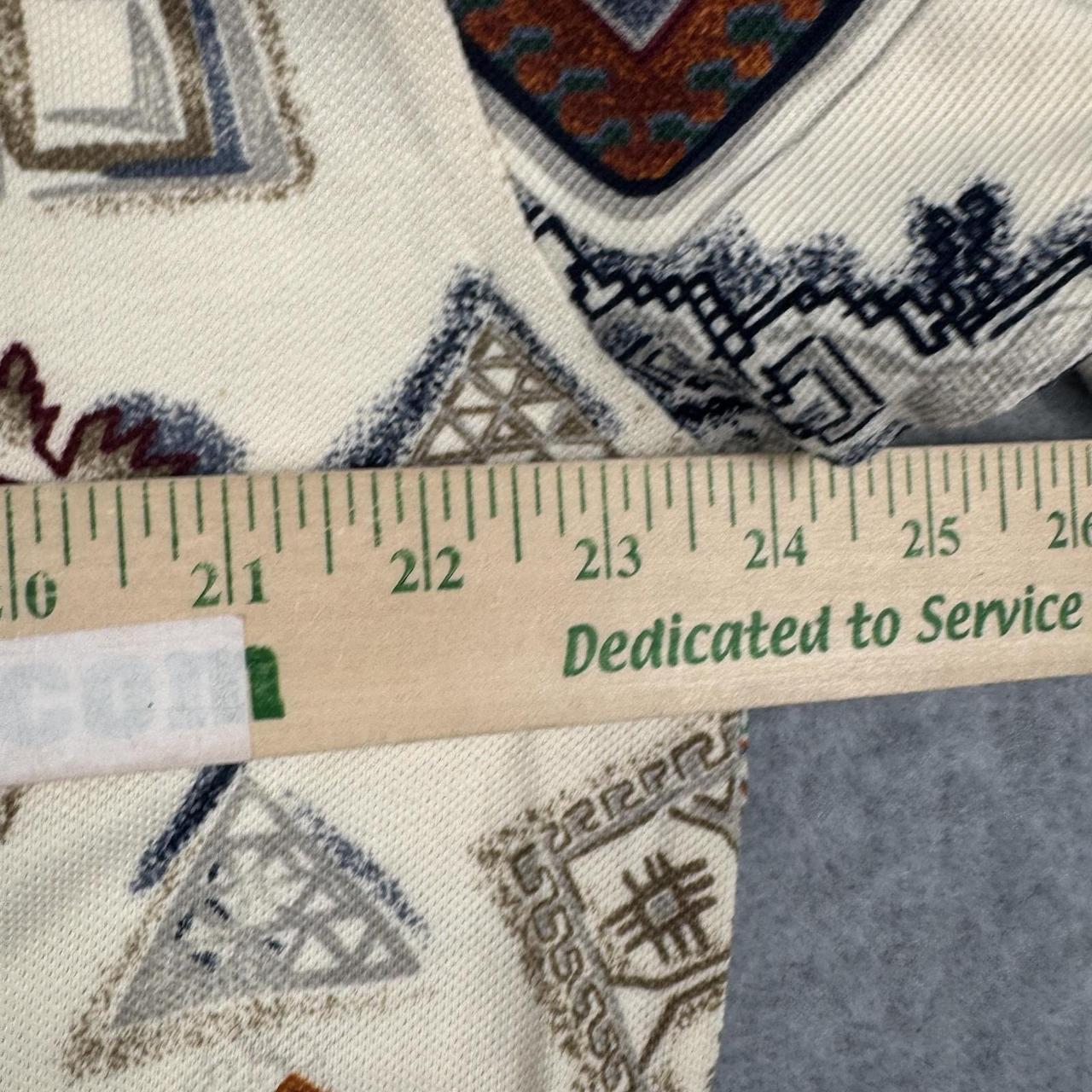 Chaps Men's Polo shirt - Cream/Blue - M – Vintage… - image 7