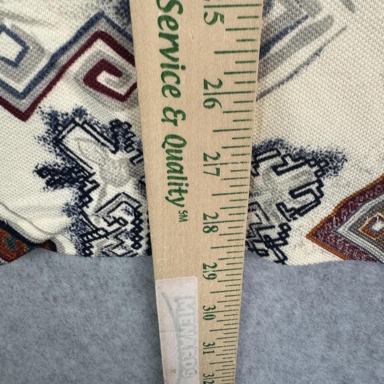 Chaps Men's Polo shirt - Cream/Blue - M – Vintage… - image 6