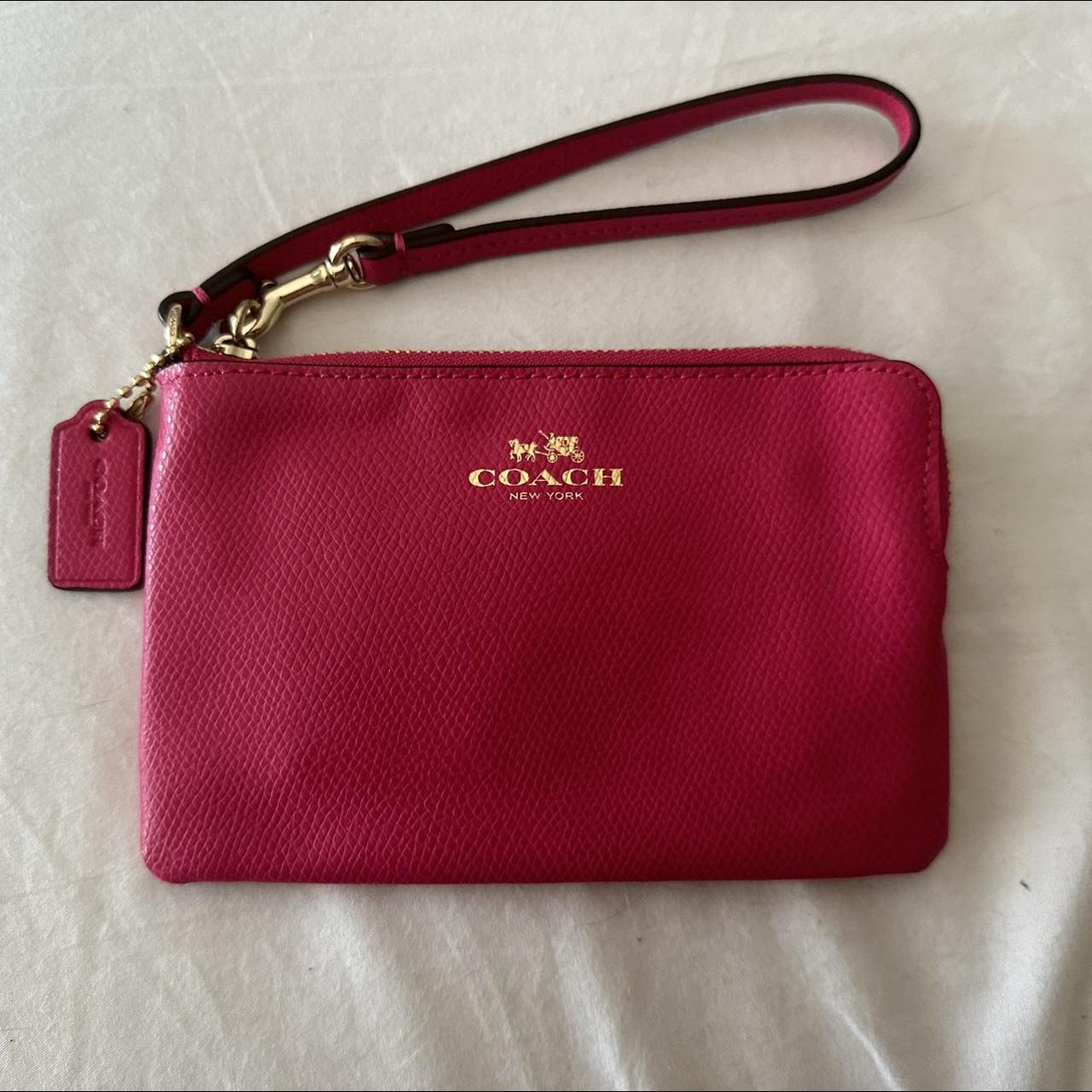 Coach, Bags, Neon Pink Coach Wristlet Only