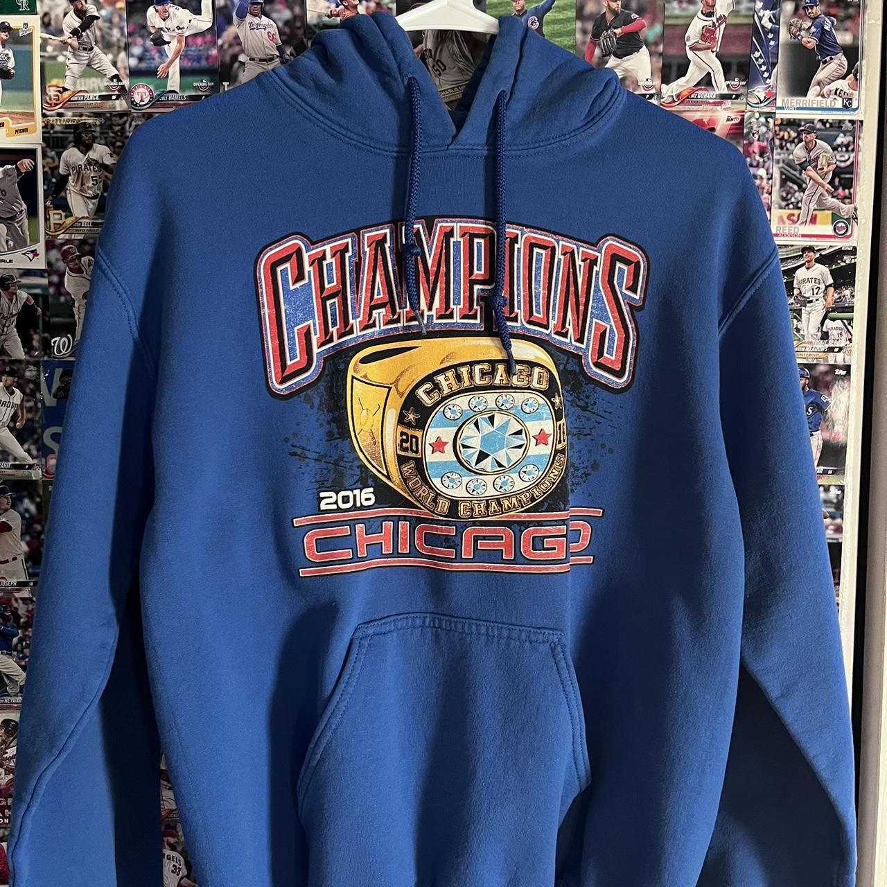 Chicago Cubs 2016 World Series Ring Hoodie Size - Depop