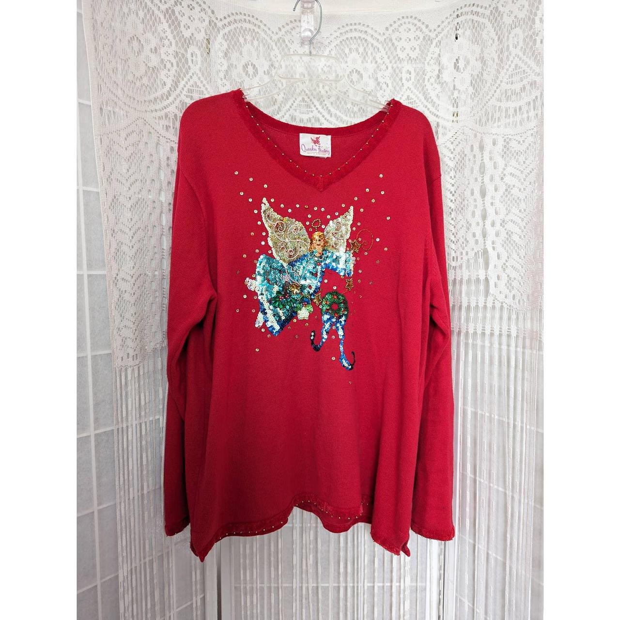 Vintage 90s newest Angel Glitter Sweater size XL