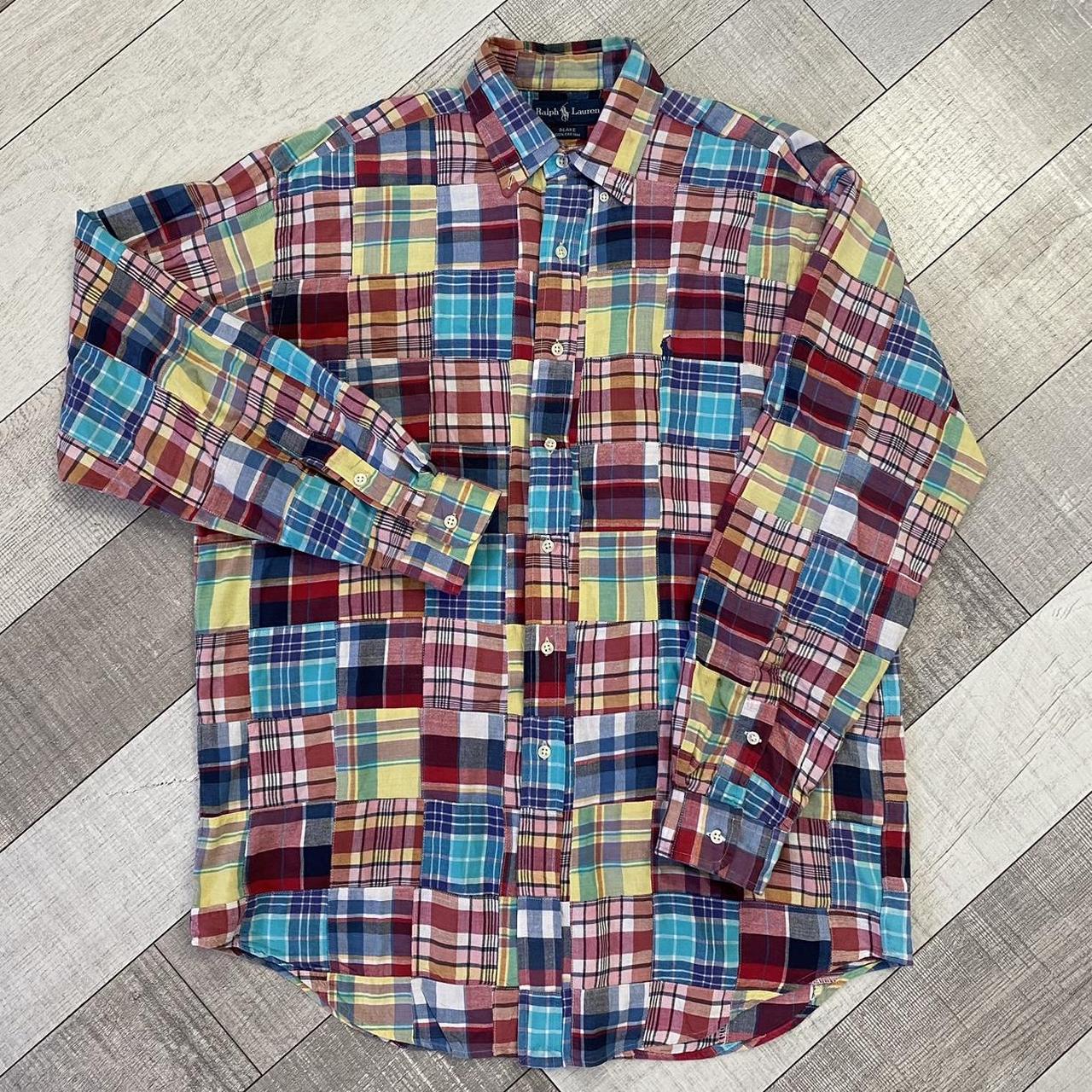 Polo Ralph Lauren Madras Patchwork Long Sleeve. Depop