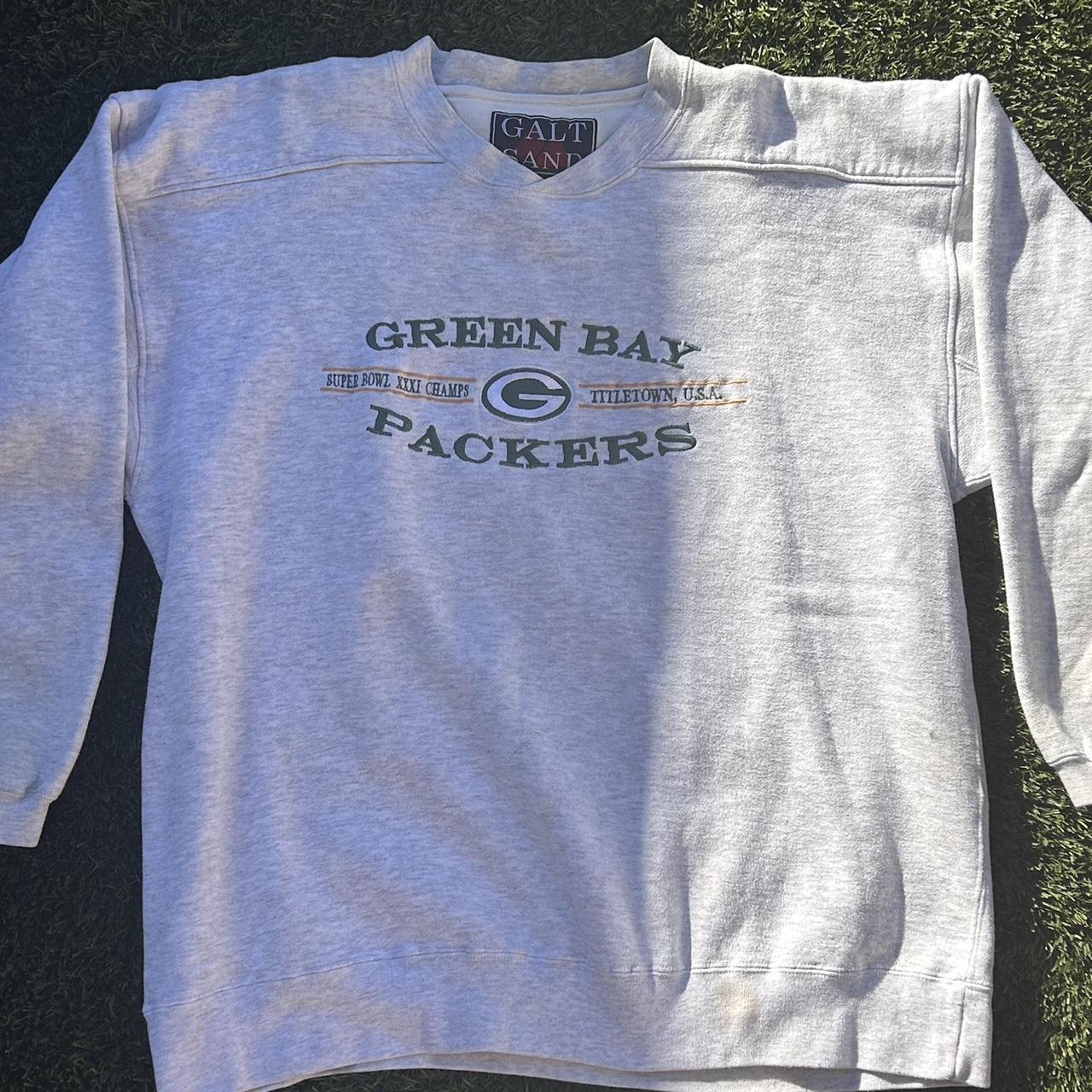 Vintage 90s Green Bay Packers White Titletown USA Sweatshirt