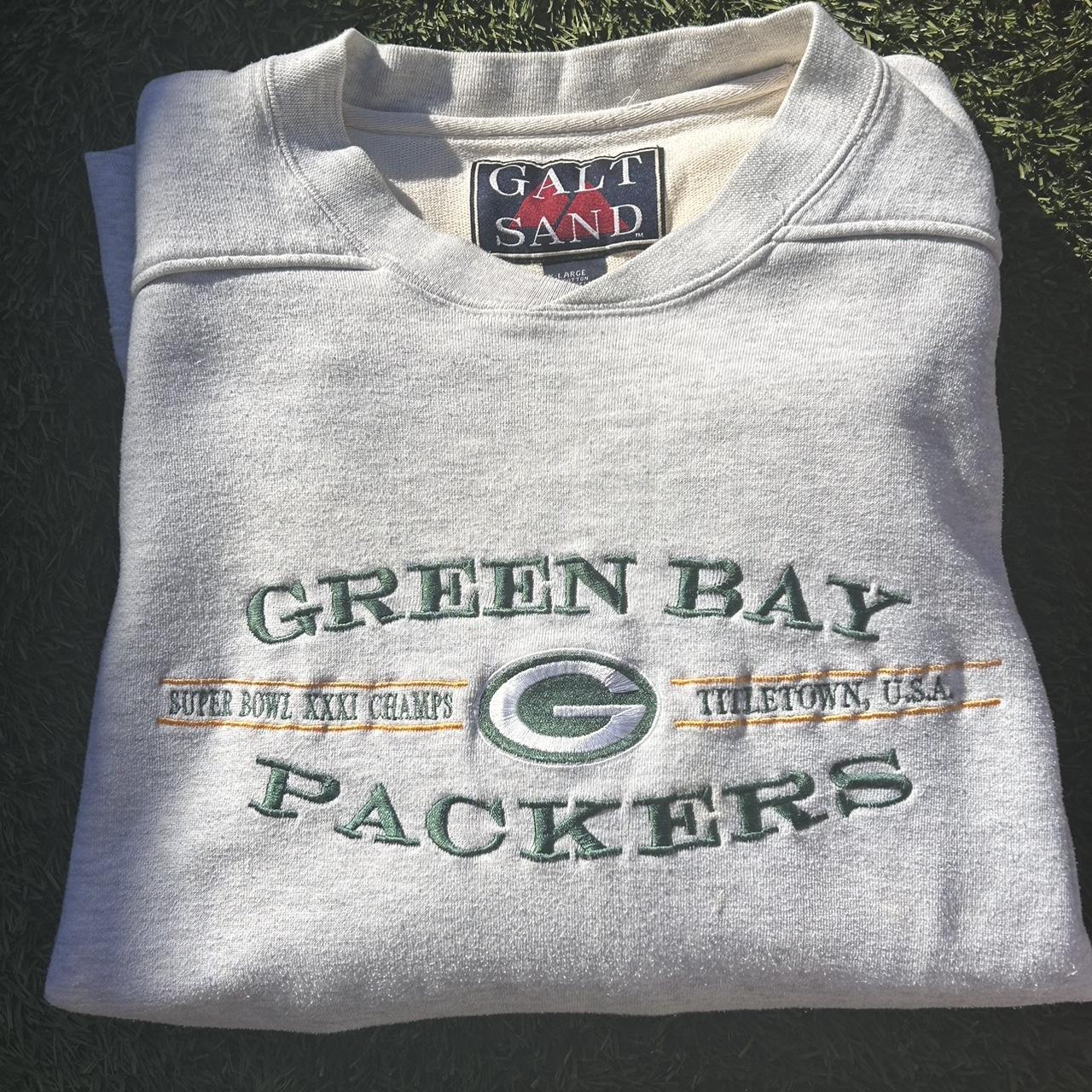 Vintage 90s Galt Sand Green Bay Packers Sweatshirt - Depop