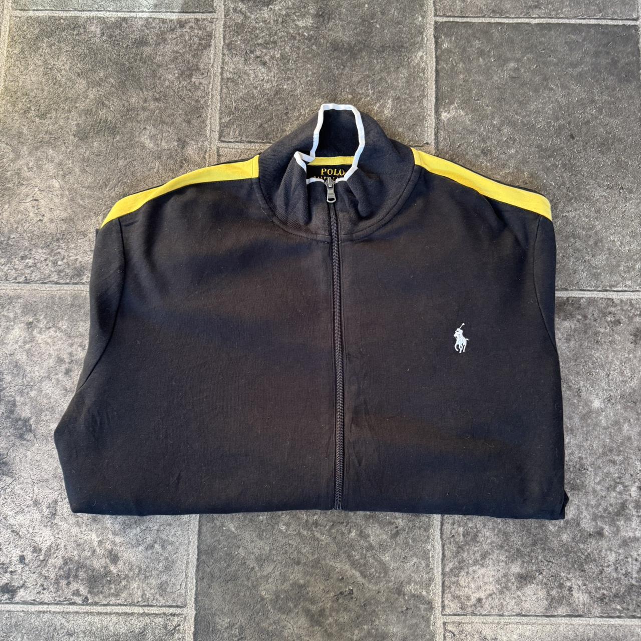 Black and yellow polo jacket best sale