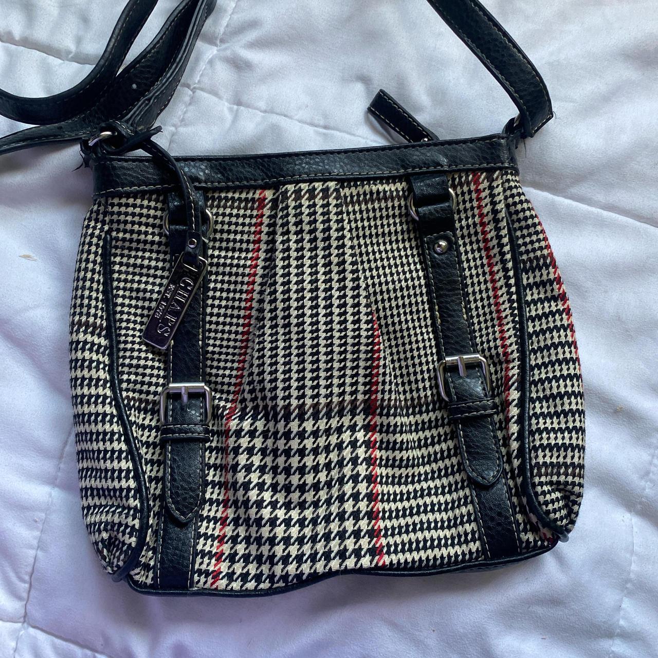 Chaps shoulder bag cute plaid roomy bag with three. Depop