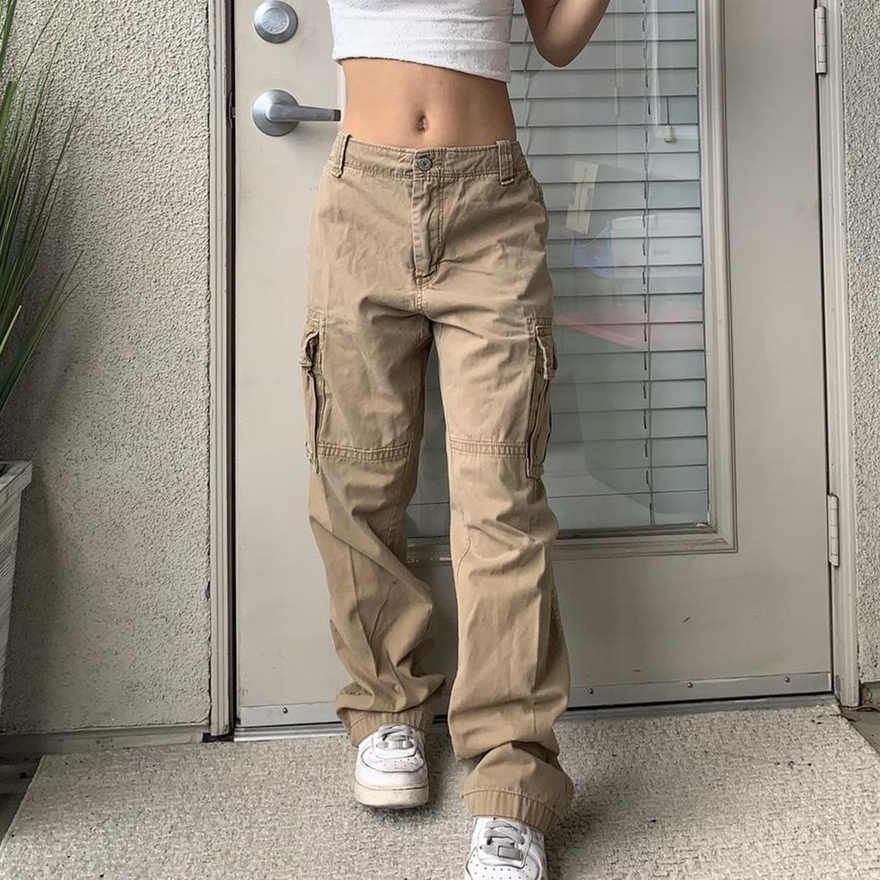 Old Navy Women's Tan and Cream Jeans | Depop