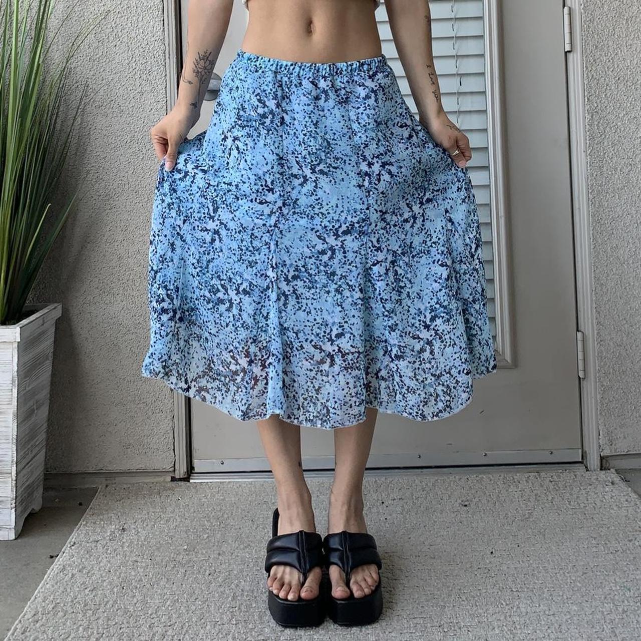 Blue Boho long skirt Available no need to message... - Depop