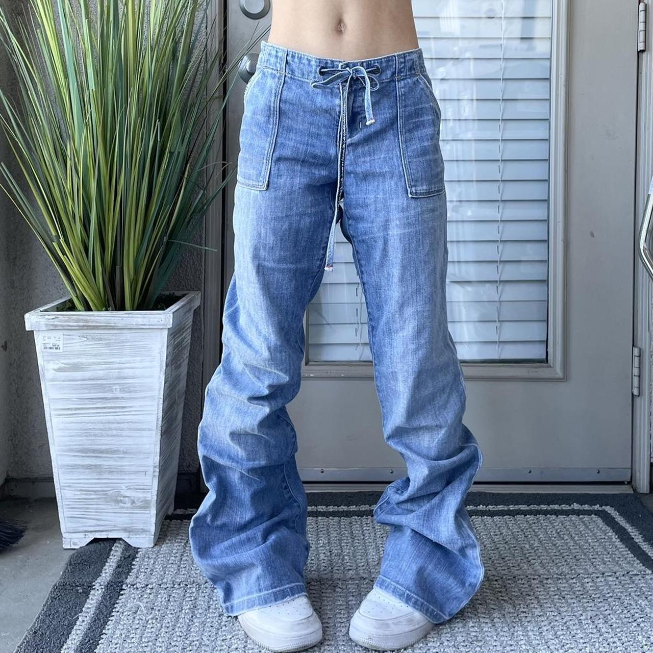 Vintage Light wash low rise Baggy Flare Bootcut Wide - Depop