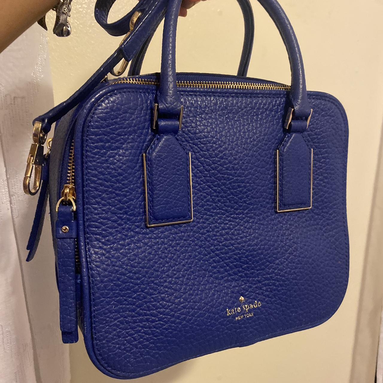 Authentic Kate Spade Cream/Blue Leather Crossbody Purse, Luxury, Bags &  Wallets on Carousell