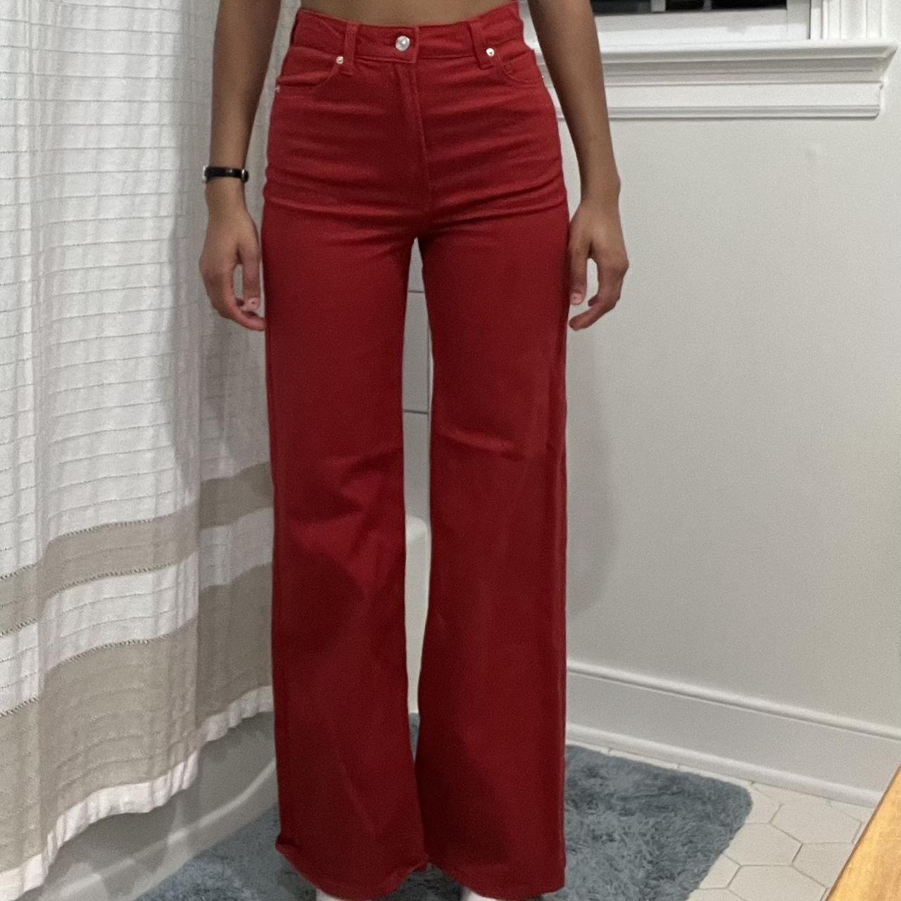 H&M Women's Red Jeans Depop