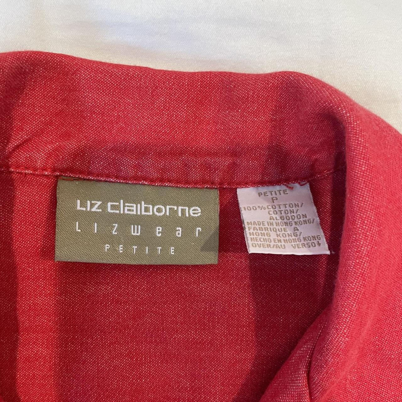 Liz Claiborne Women's Red Shirt | Depop