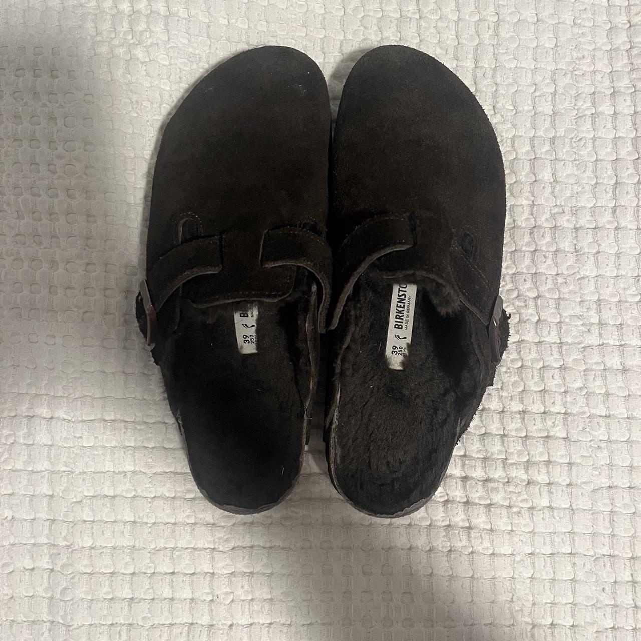 Coffee Brown Fuzzy Boston Clog Birks - Depop