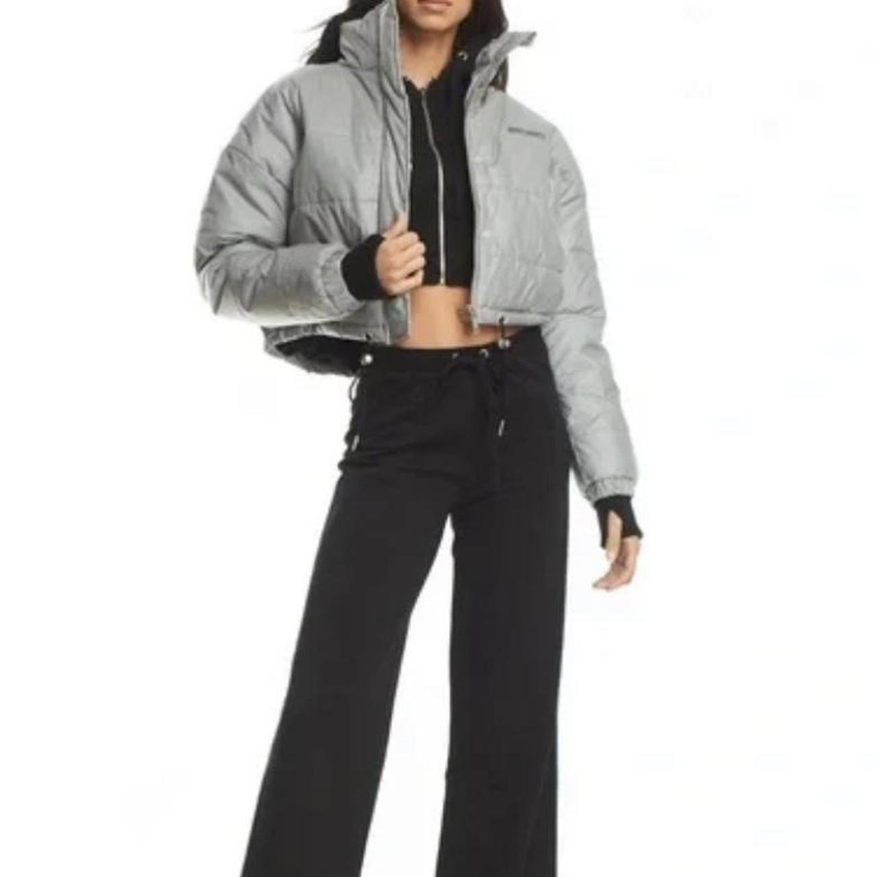 Sandbanks Womens Long Grey Padded Coat Sandbanks Grey Womens Long