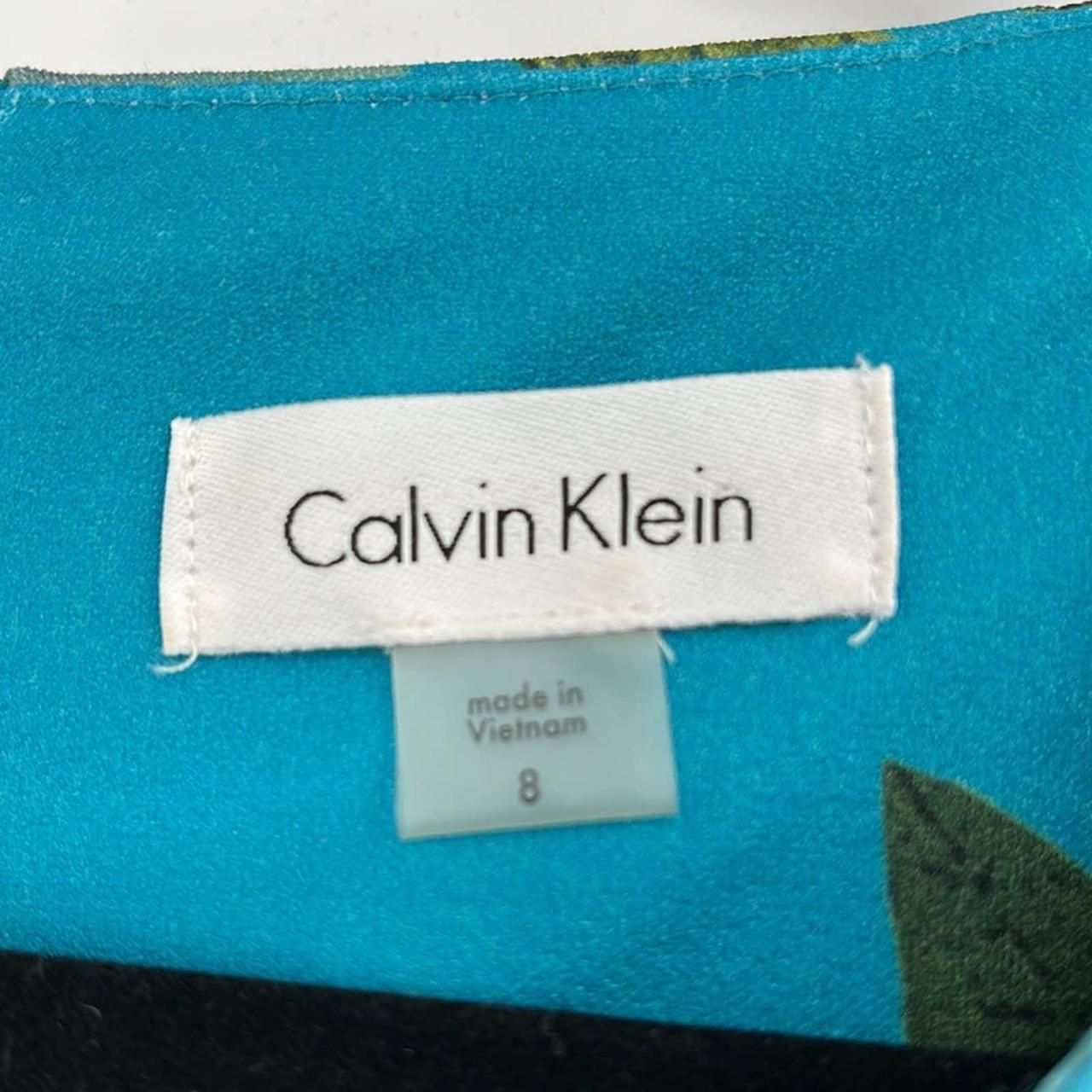 Calvin Klein turquoise teal bell sleeve work wear... - Depop