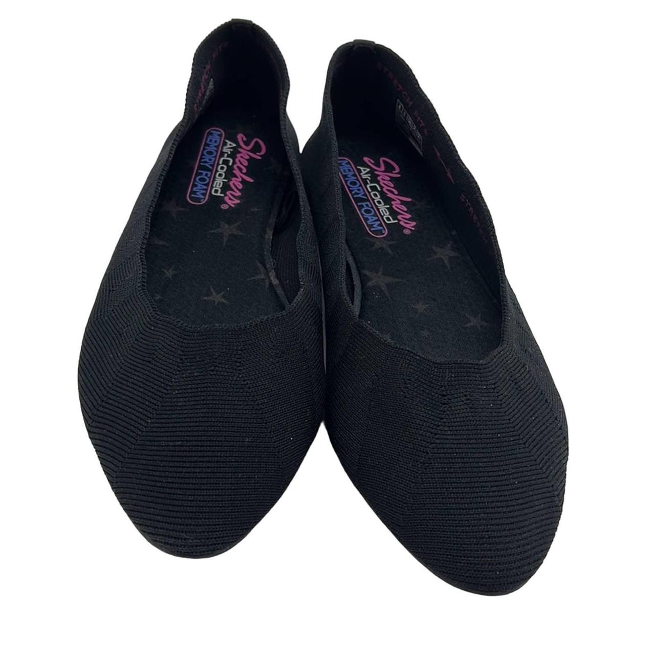 Skechers air cooled memory foam black flats size. Depop