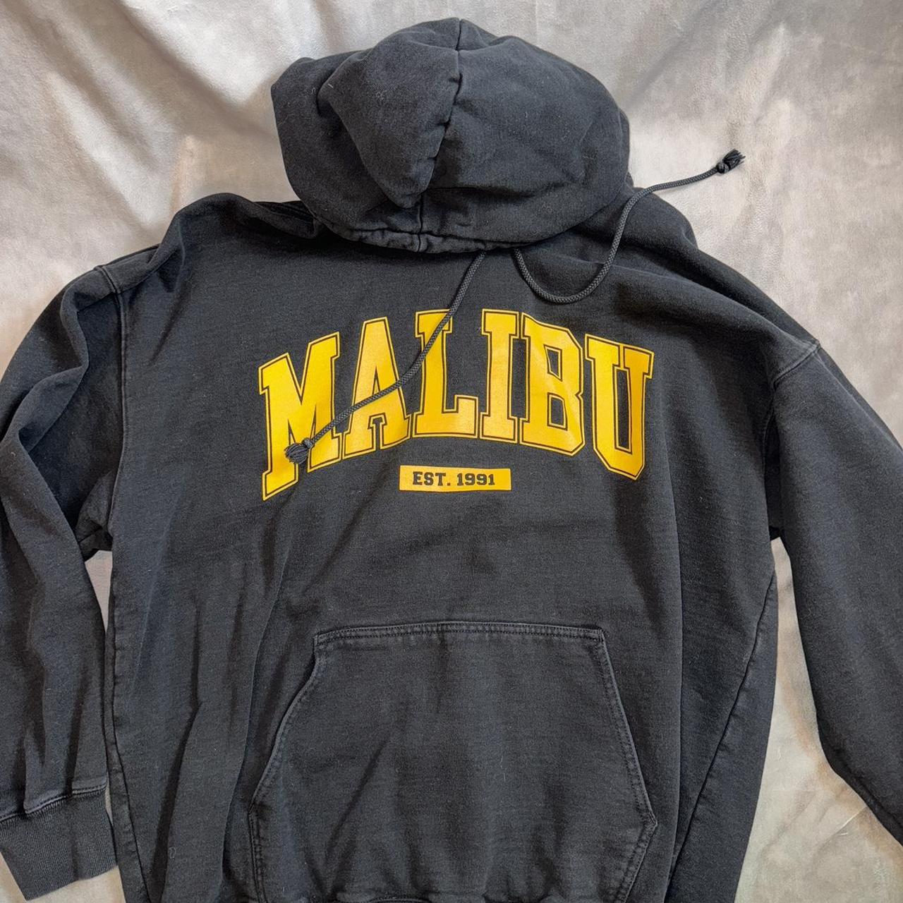 Brandy Melville Black Malibu Hoodie Youth Malibu Pullover Hoodie