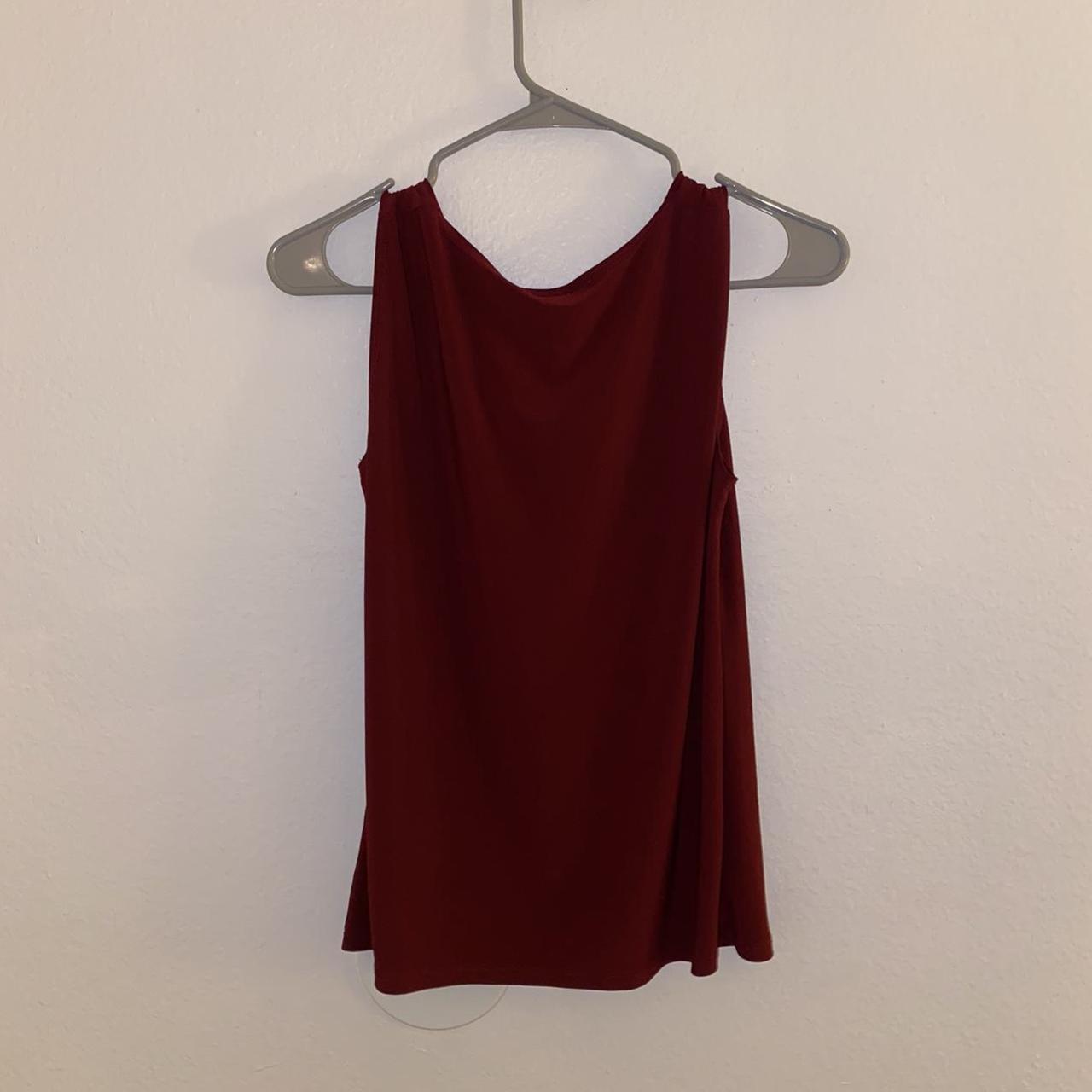 🥀burgundy Red Cowl Neck Vintage Tank Top🥀 🥀size Depop