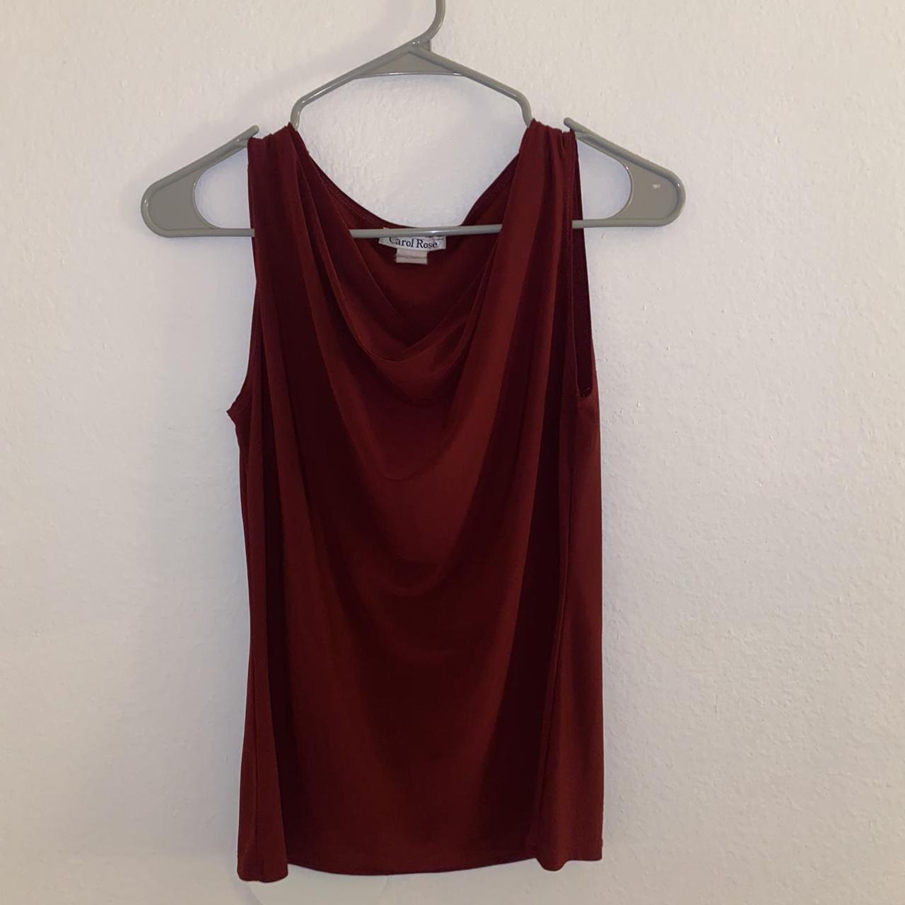 🥀burgundy Red Cowl Neck Vintage Tank Top🥀 🥀size Depop