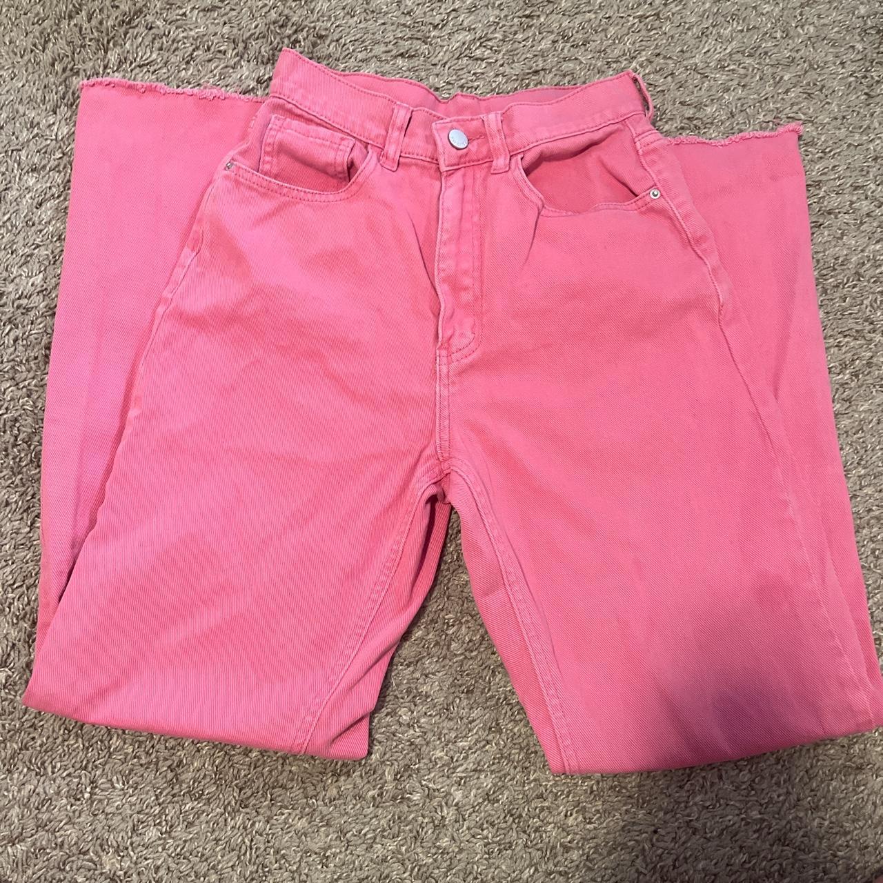 SHEIN Women's Pink Jeans | Depop