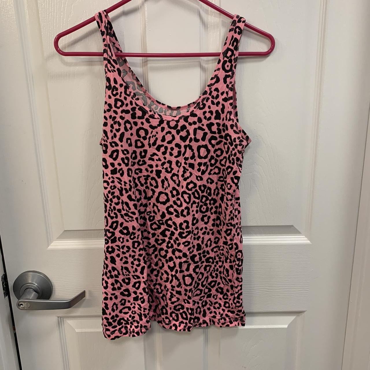 y2k no boundaries hot pink cheetah print tank top - Depop