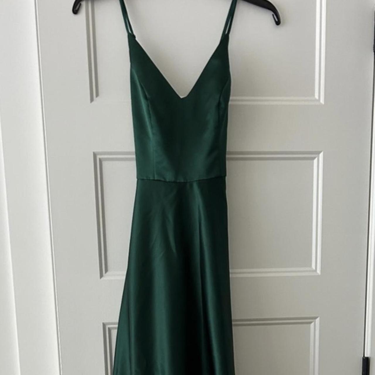 David's bridal forest green dress best sale