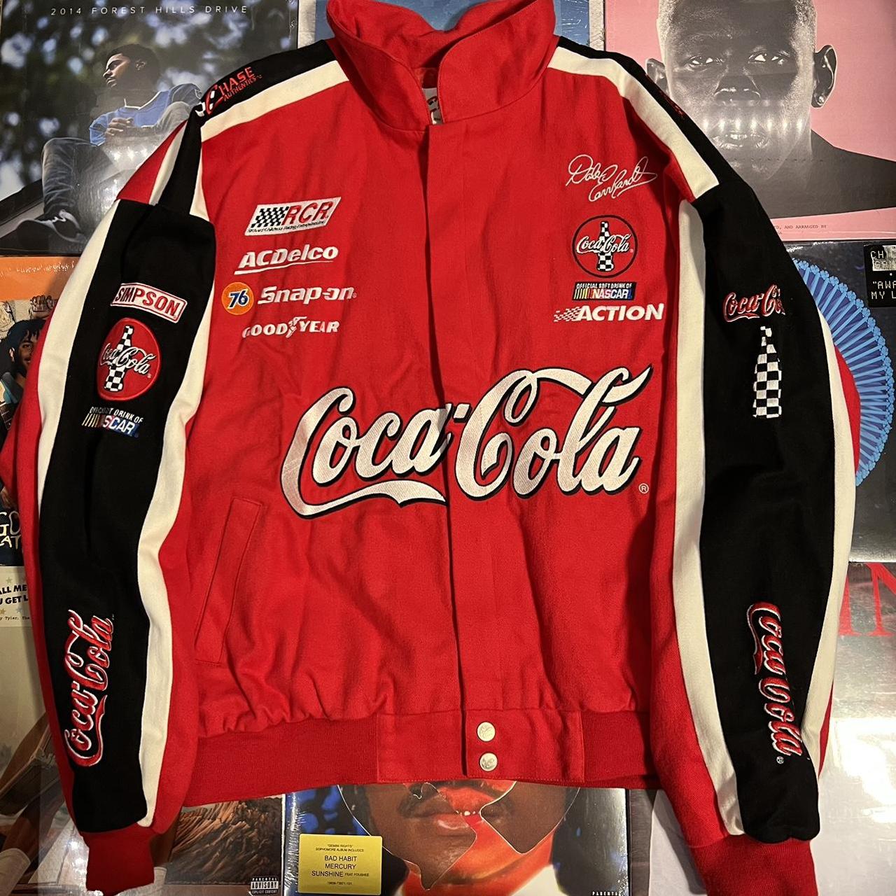 Coca Cola race car jacket by Chase Authentics! Size... Depop