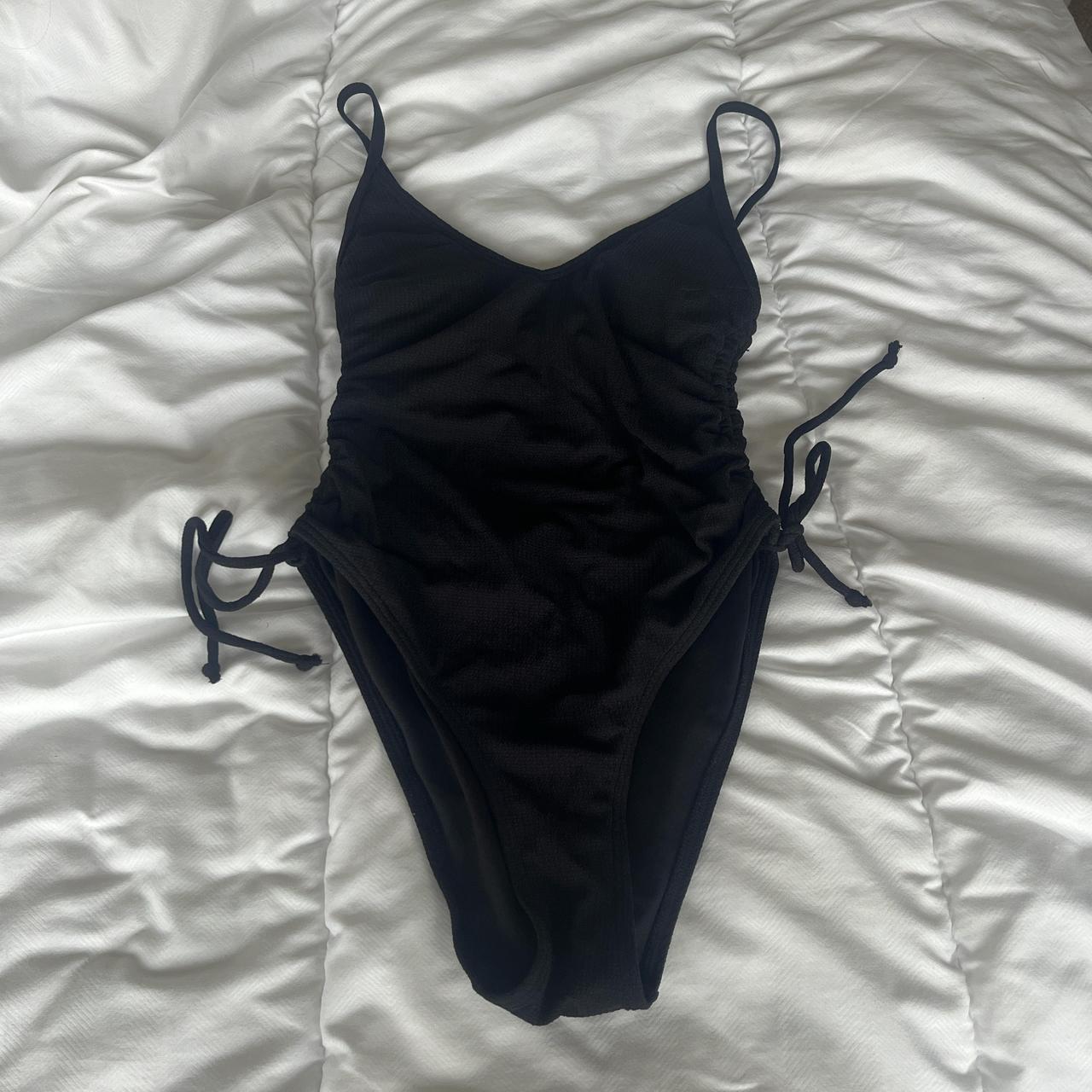 Black swimming costume, New Look, size 8, worn once - Depop