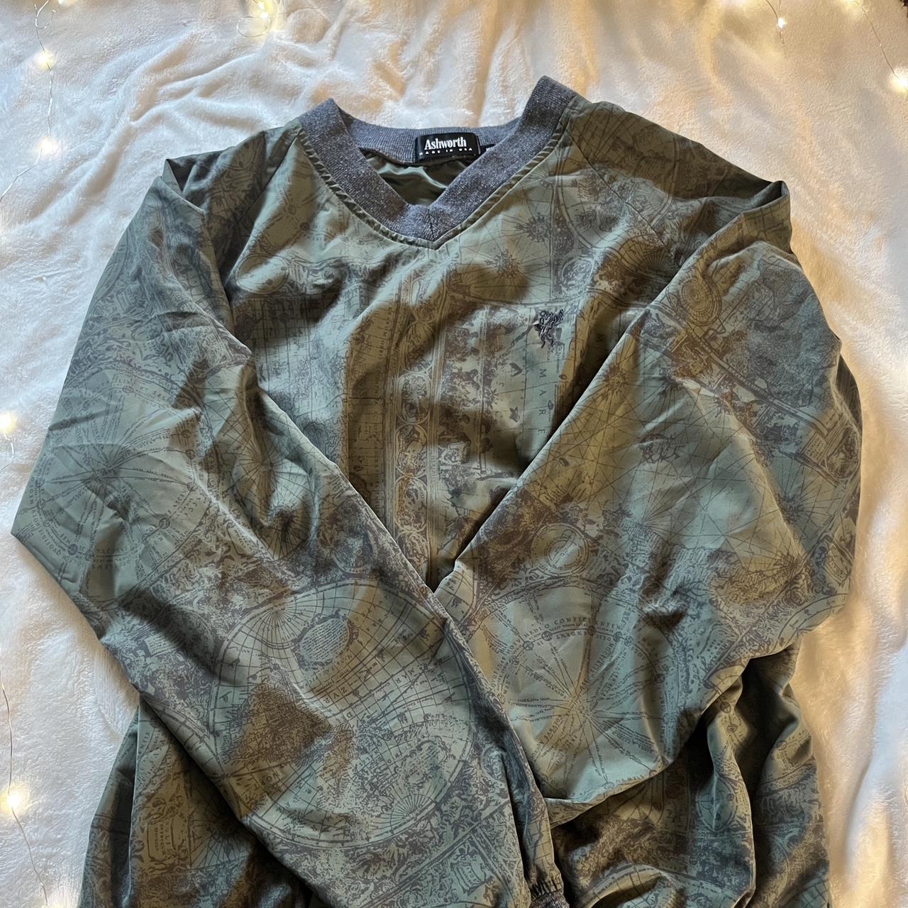 ⋆.ೃ࿔*･ vintage ashworth green pullover windbreaker... Depop