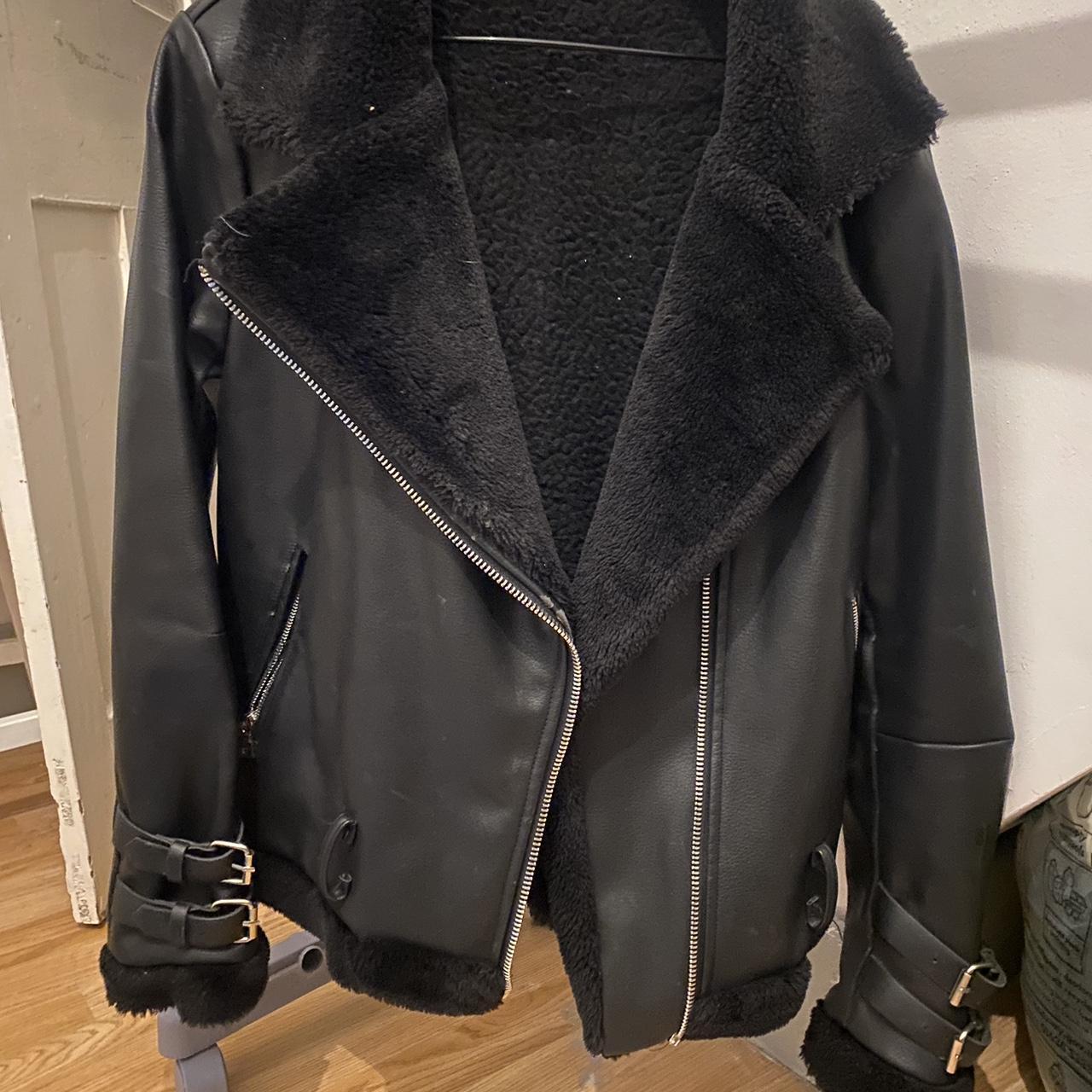 Maniere de voir leather jacket small in good... - Depop