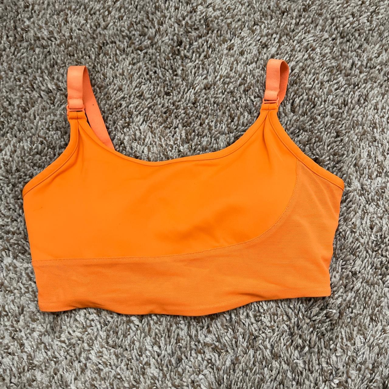 Gymshark Women's Orange Bra Depop