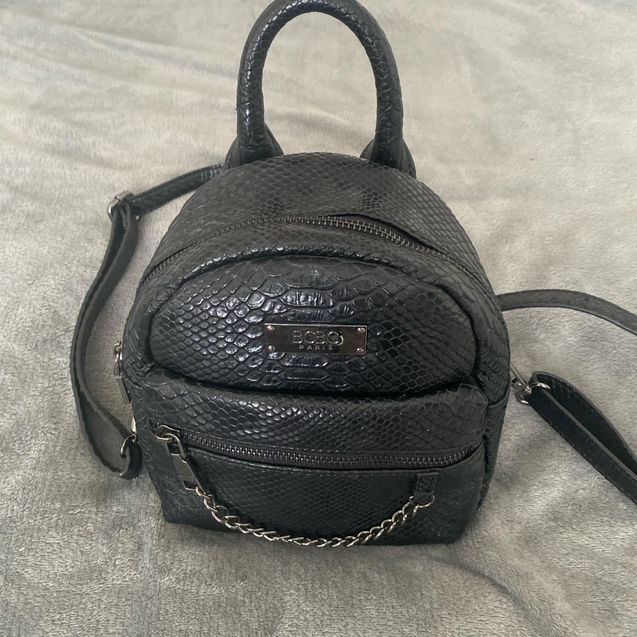 BCBG Mini Leather Backpack Lightly used Top. Depop