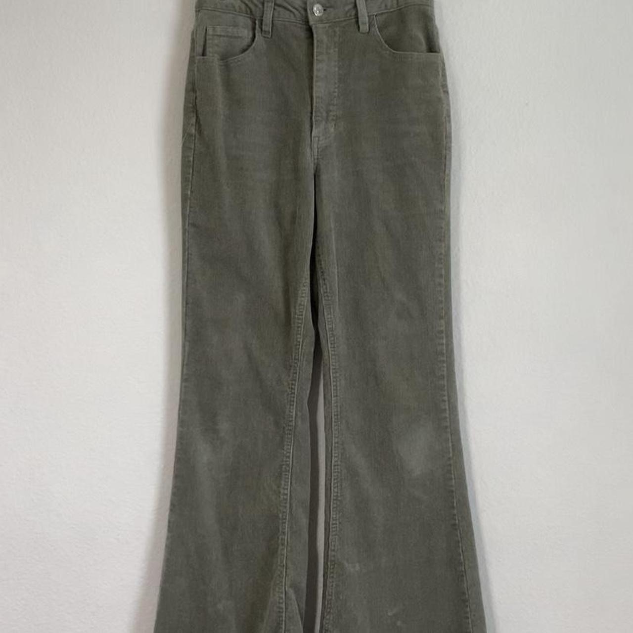 Sage Green Cord Flare Trouser, Trousers