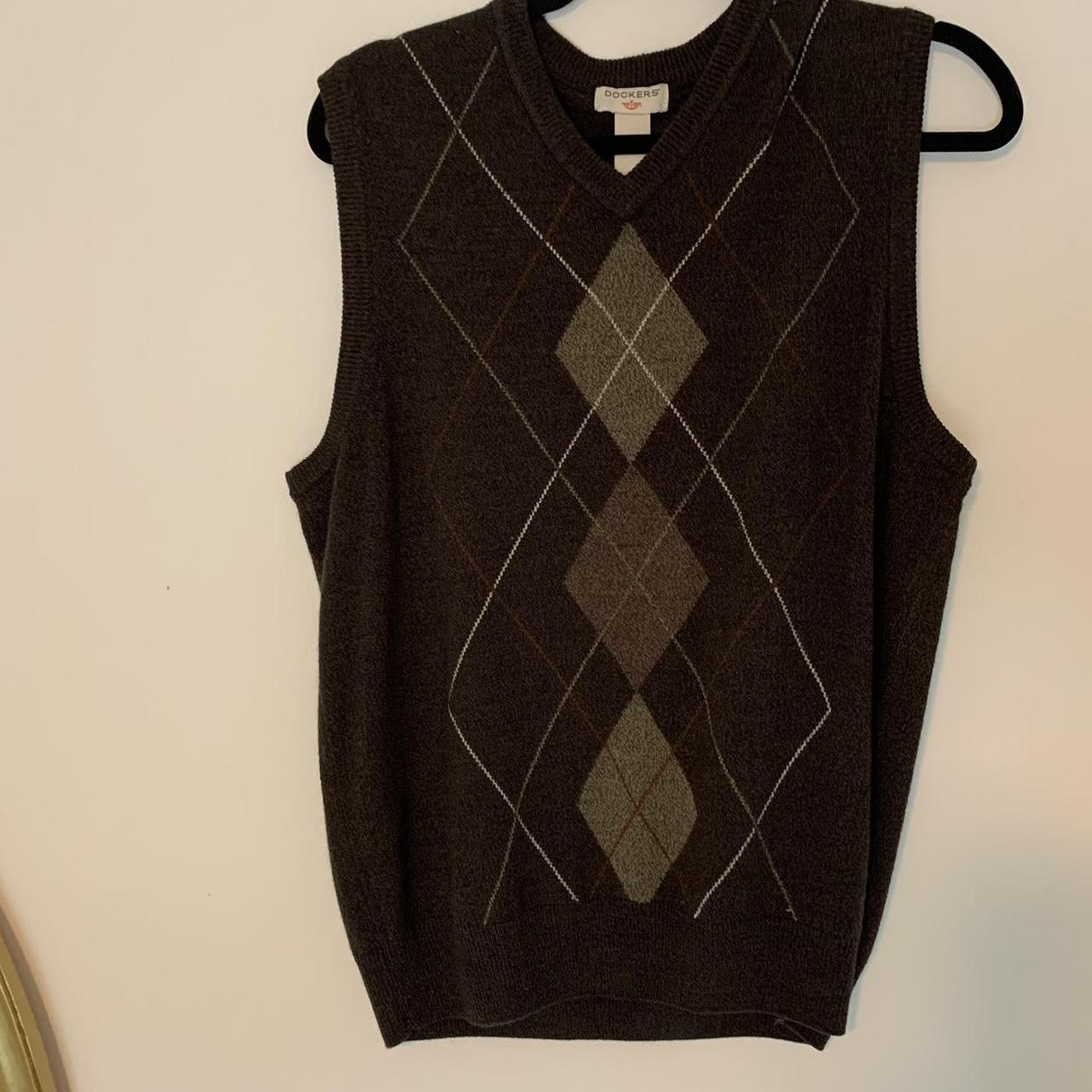 Brown Dockers sweater vest - Depop