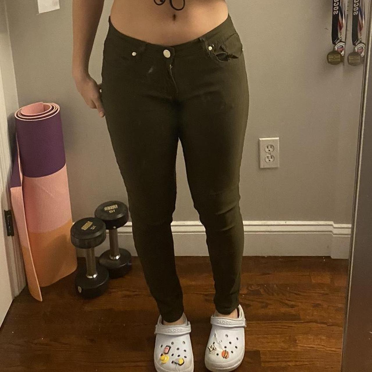 Army green outlet jeggings