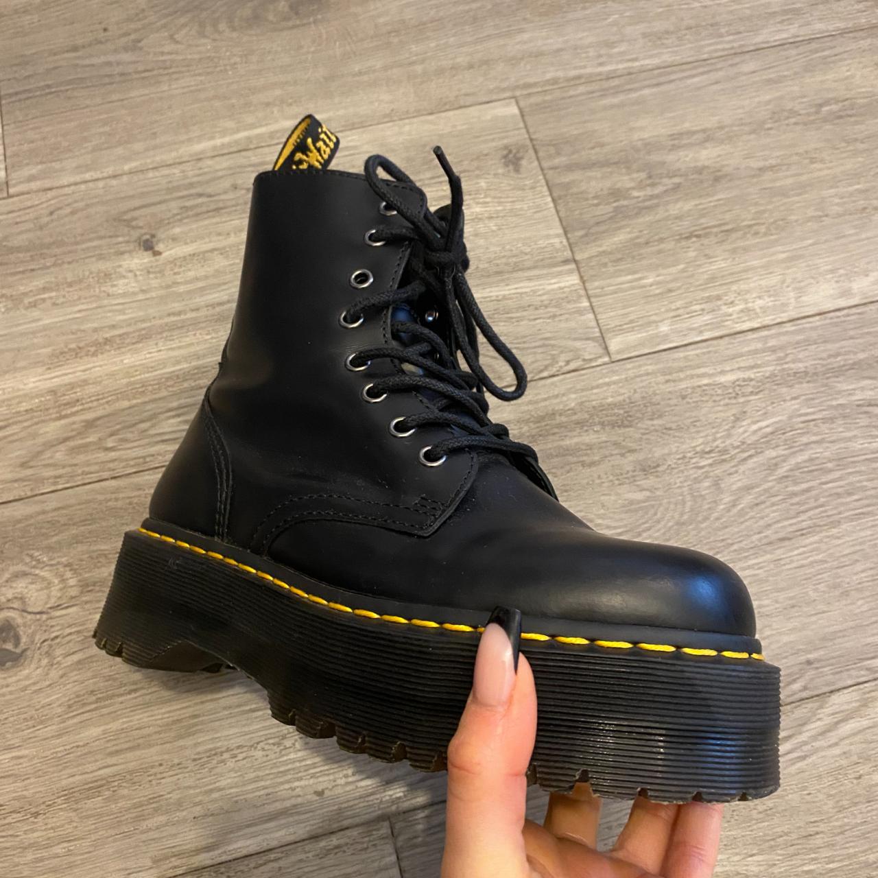 black platform doc martens