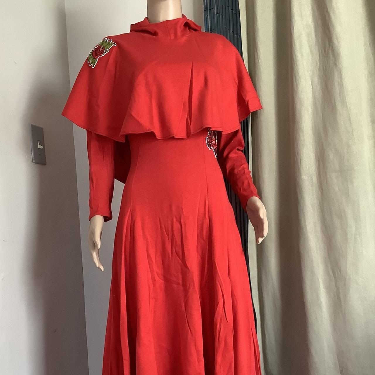 Vintage 1980s Prairie Cottage 2 Piece Dress Hooded... | Depop