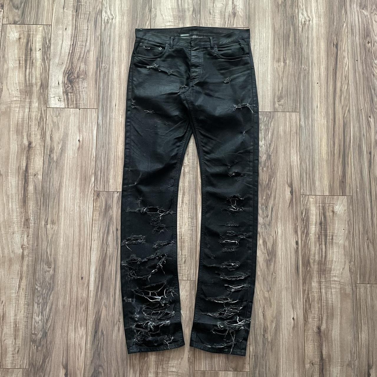 Dior Homme SS04 “Strip” Waxed Denim. Rare size... - Depop