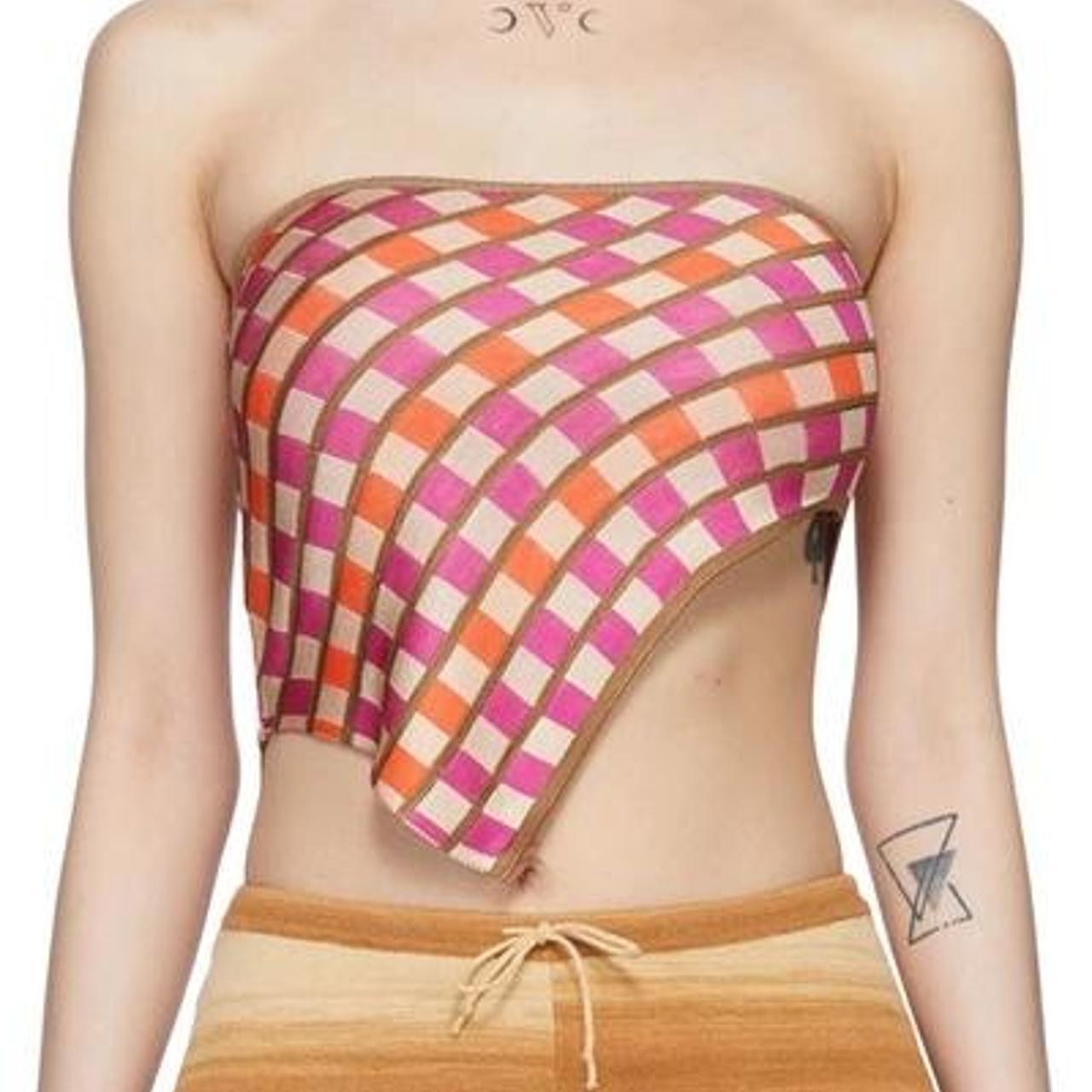 Gimaguas Women's Pink and Orange Crop-top