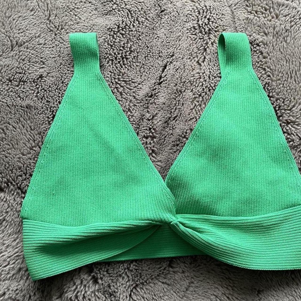 Zara Women's Green Croptop Depop