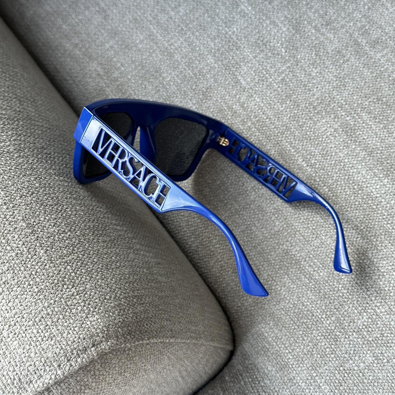 blue versace glasses