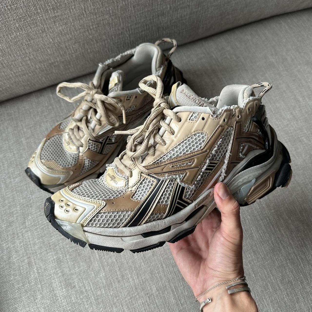 Balenciaga runner sneakers in tan gold colourway